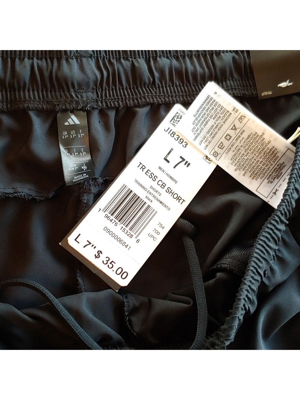 Adidas Men's Training Athletic Shorts Black and White Stripes Size Large NWT - Picture 10 of 16